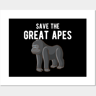 Great Ape - Save great apes Posters and Art